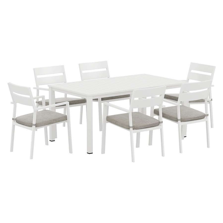 Aluminum Gardeon 7 PCS Outdoor Dining Set Lounge Setting 6-seater