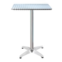 Gardeon Outdoor Bar Table Adjustable Aluminium Square