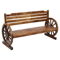 3 Seat Gardeon Outdoor Garden Bench Wooden Wagon Chair Lounge Patio Furniture