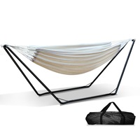 Gardeon Hammock Chair With Stand Swing bed Outdoor Furniture Carry Bag Steel Frame