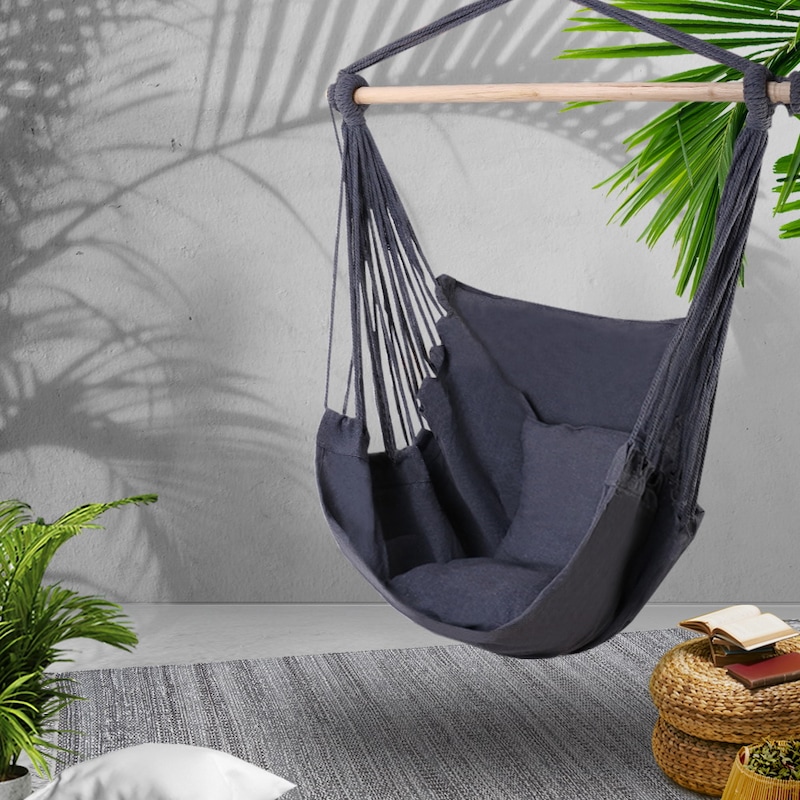 Buy Gardeon Hammock Chair Outdoor Camping Hanging Hammocks Cushion ...