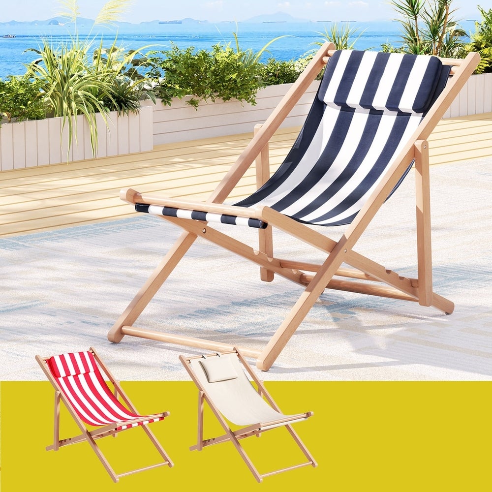 Gardeon Outdoor Chairs Folding Deck Sun Lounge Beach Chair Patio Furniture Pool