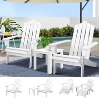Gardeon Sun Lounge Outdoor Chairs Table Set Beach Chair Adirondack Patio Furniture