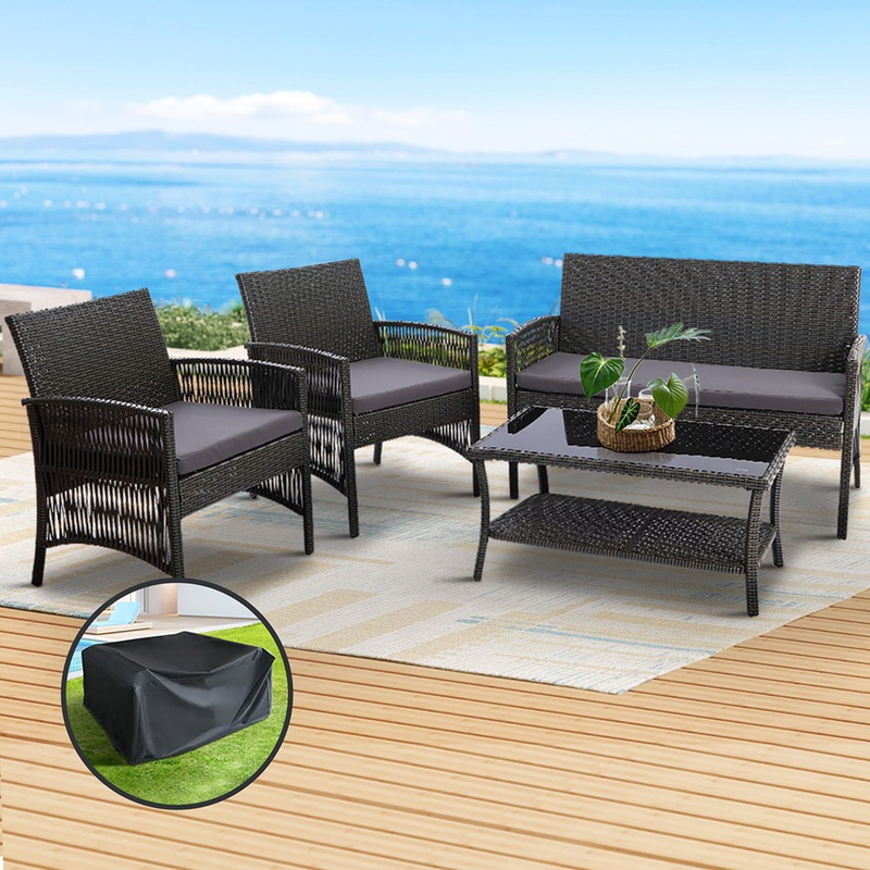 Buy Gardeon Outdoor Furniture Dining Set Outdoor Lounge Setting Rattan