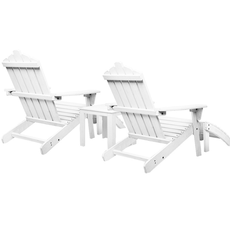 Buy Gardeon Outdoor Furniture Sun Lounge Chairs Table Beach Chair Patio Adirondack MyDeal