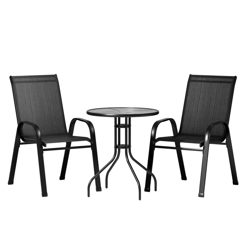 Buy Gardeon Outdoor Furniture Table and chairs Stackable Bistro Set