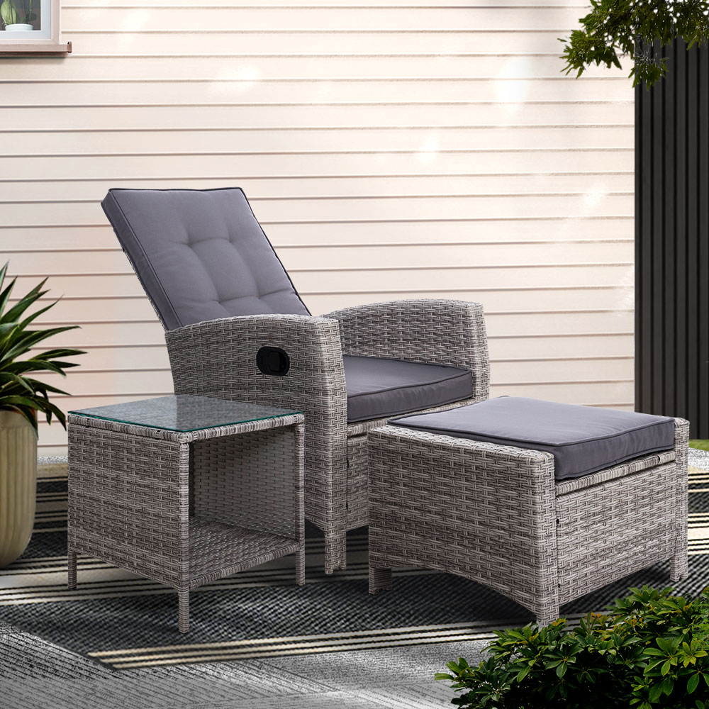 sherwood luxury recliner patio chair with cushions