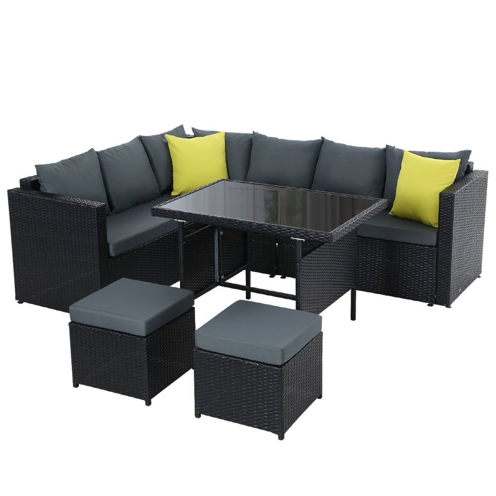 Gardeon 8-Seater Outdoor Dining Set Lounge Table & Chairs