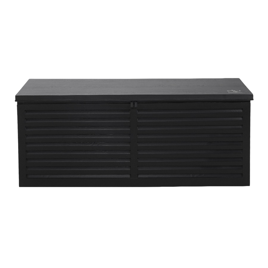 390L Gardeon Outdoor Storage Box Container Lockable Cabinet Garden Bench Shed Tools Toy All Black