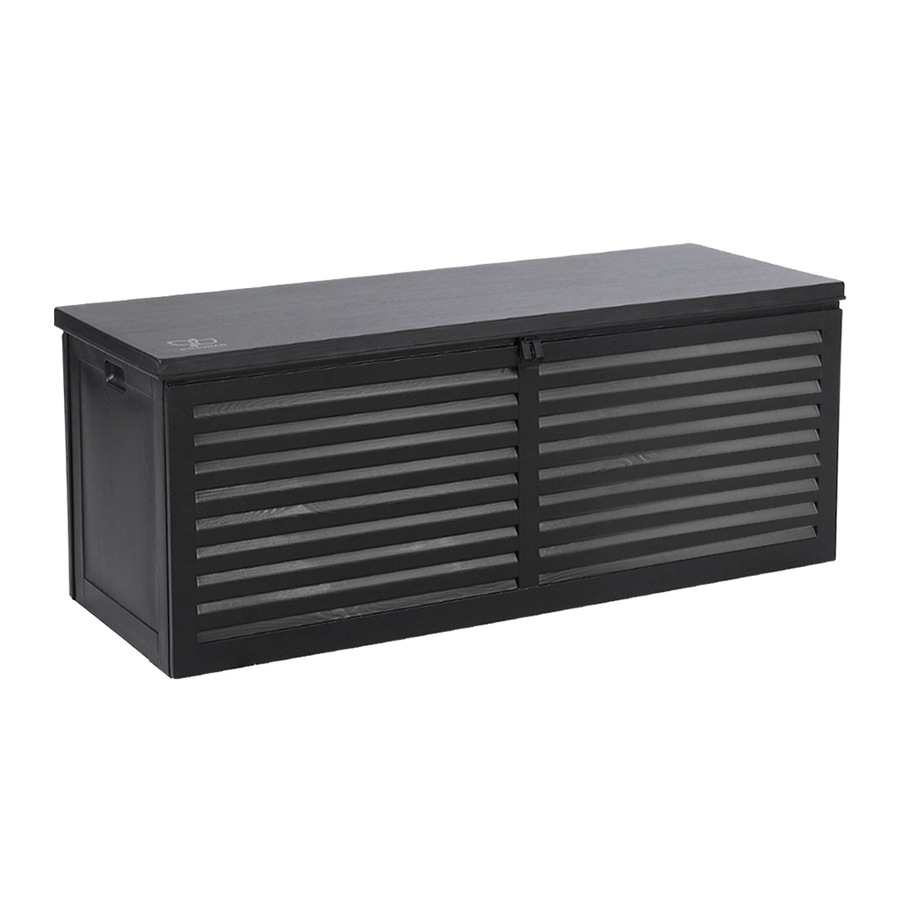 390L Gardeon Outdoor Storage Box Container Lockable Cabinet Garden Bench Shed Tools Toy All Black