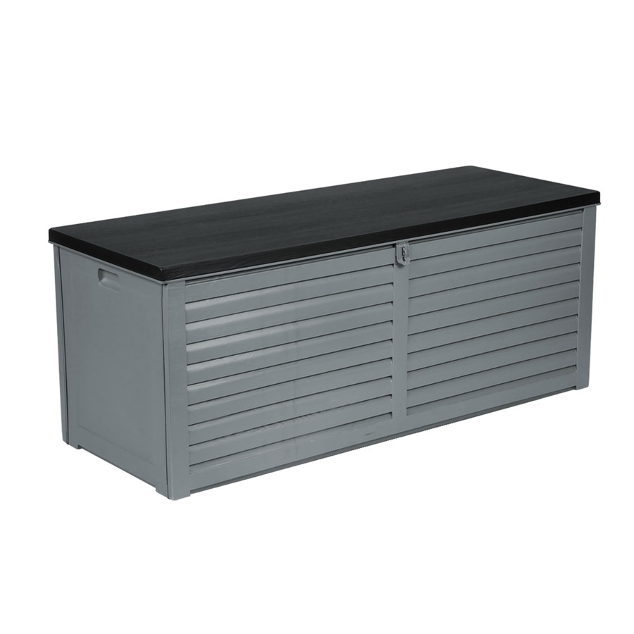 390L Gardeon Outdoor Storage Box Container Lockable Cabinet Garden Bench Tools Toy Shed Black