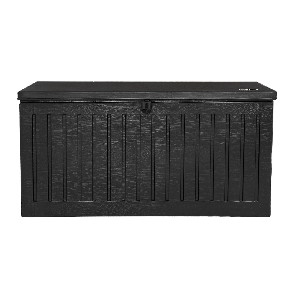 270L Gardeon Outdoor Storage Box Container Lockable Cabinet Garden Bench Tool Shed Black