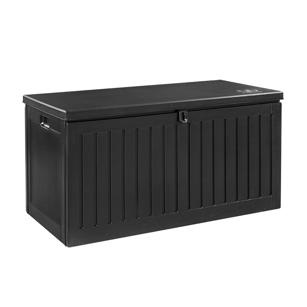 270L Gardeon Outdoor Storage Box Container Lockable Cabinet Garden Bench Tool Shed Black