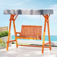 Gardeon Outdoor Swing Chair Wooden Garden Bench Hammock Canopy Outdoor Furniture