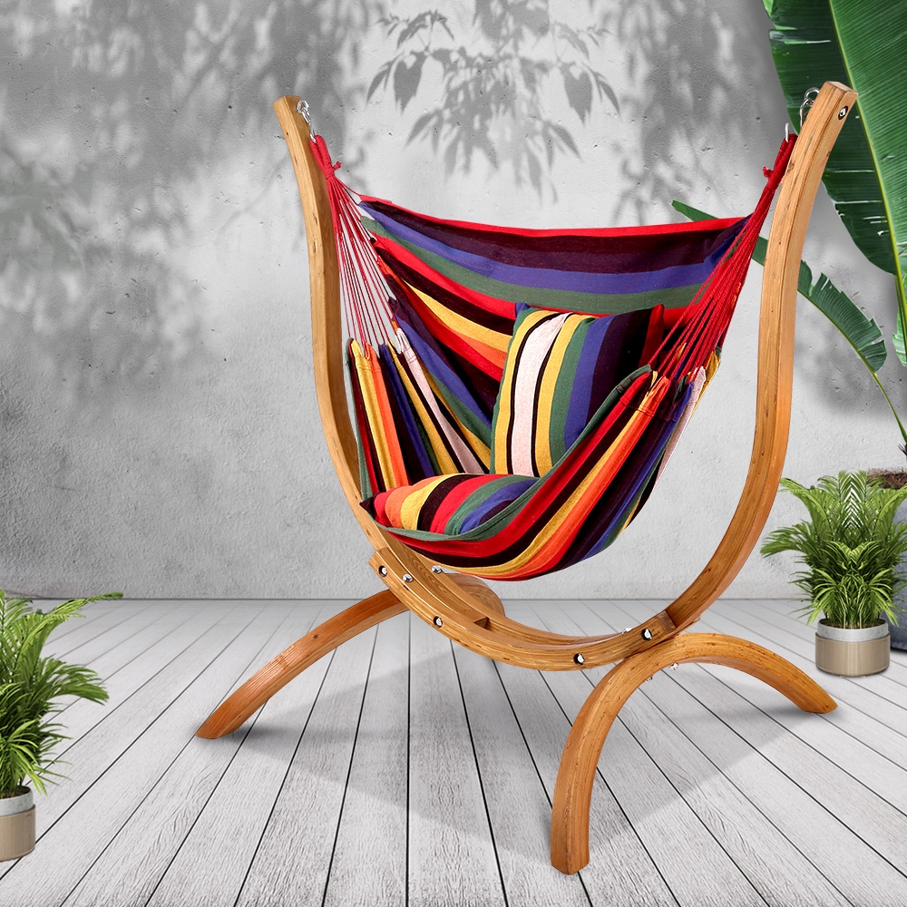 Timber best sale swing chair