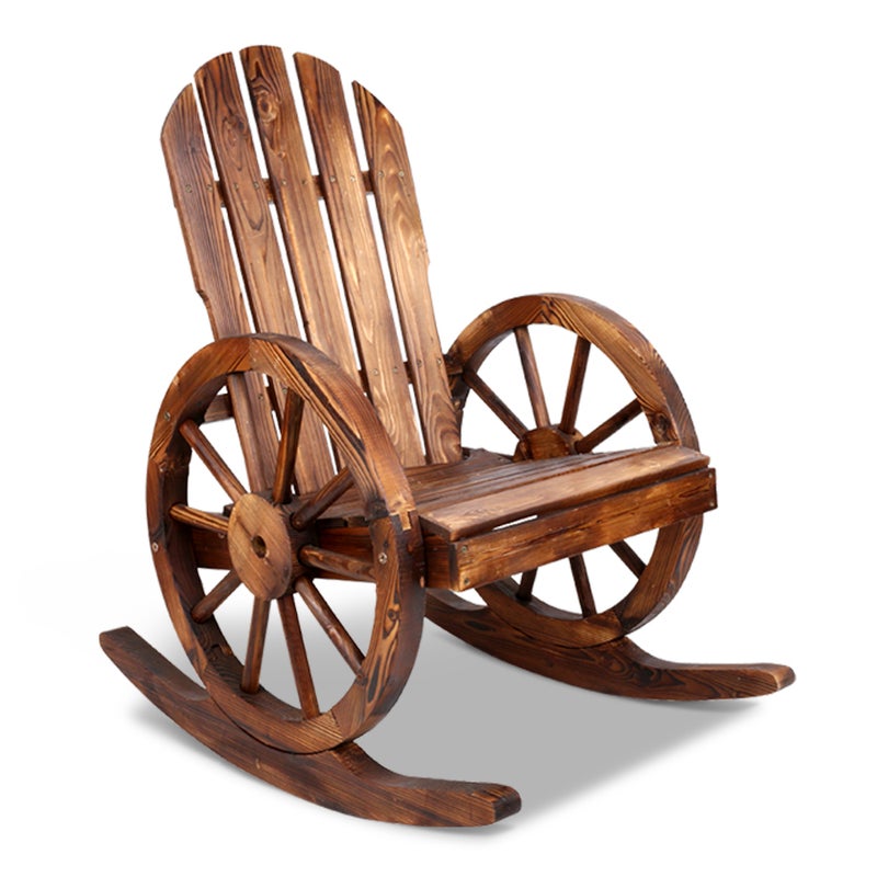 Gardeon Wooden Wagon Rocking Chairs, Outdoor Wooden Rocking Chairs Australia