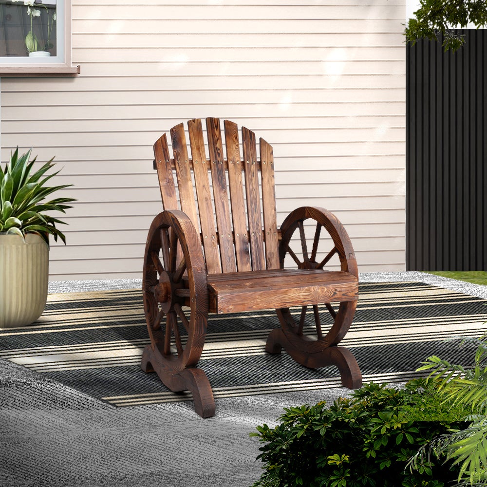 Gardeon Outdoor Chairs Lounge Setting Wooden Wagon Chair Patio Furniture