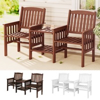Gardeon Wooden Garden Bench Chair Table Loveseat Outdoor Furniture Patio Park