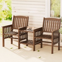 Gardeon Wooden Garden Bench Chair Table Loveseat Outdoor Furniture Patio Park