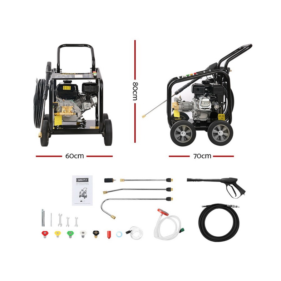 Giantz Petrol High Pressure Washer Cleaner 20M Hose Gurney