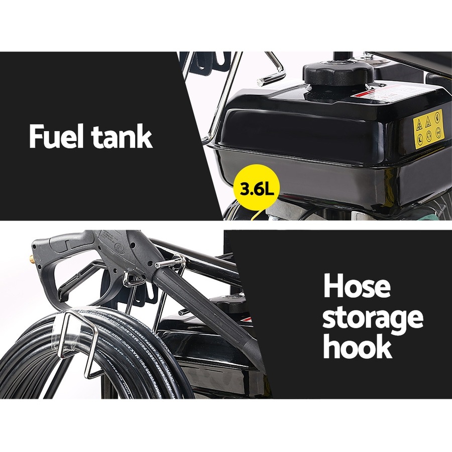 Giantz Petrol High Pressure Washer Cleaner 20M Hose Gurney