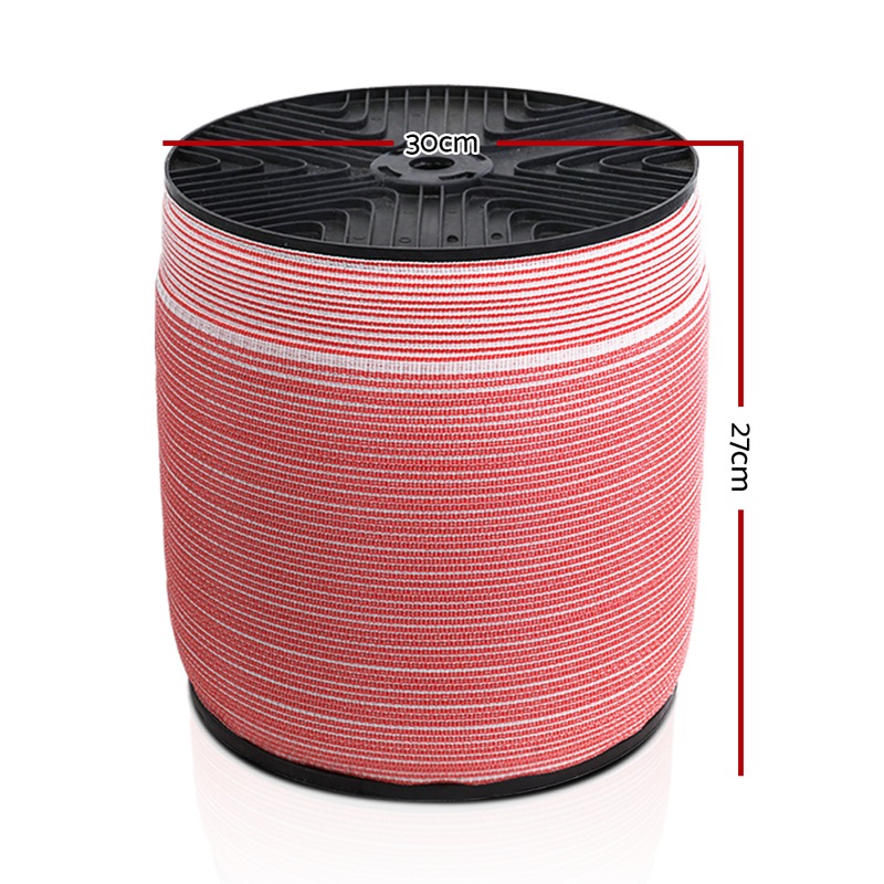 Buy Giantz 1200M Electric Fence Wire Tape Poly Stainless Steel