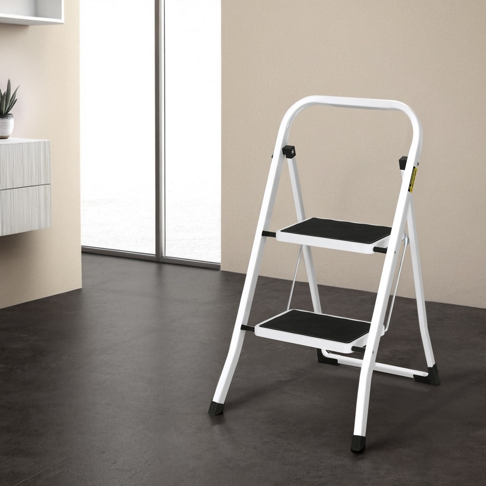 2 Step Ladder Giantz Multi Purpose Folding Steel Light Weight Platform Australia