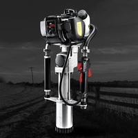 4-Stroke Giantz Petrol Post Driver Rammer Pile Star Picket Fence Hole Black