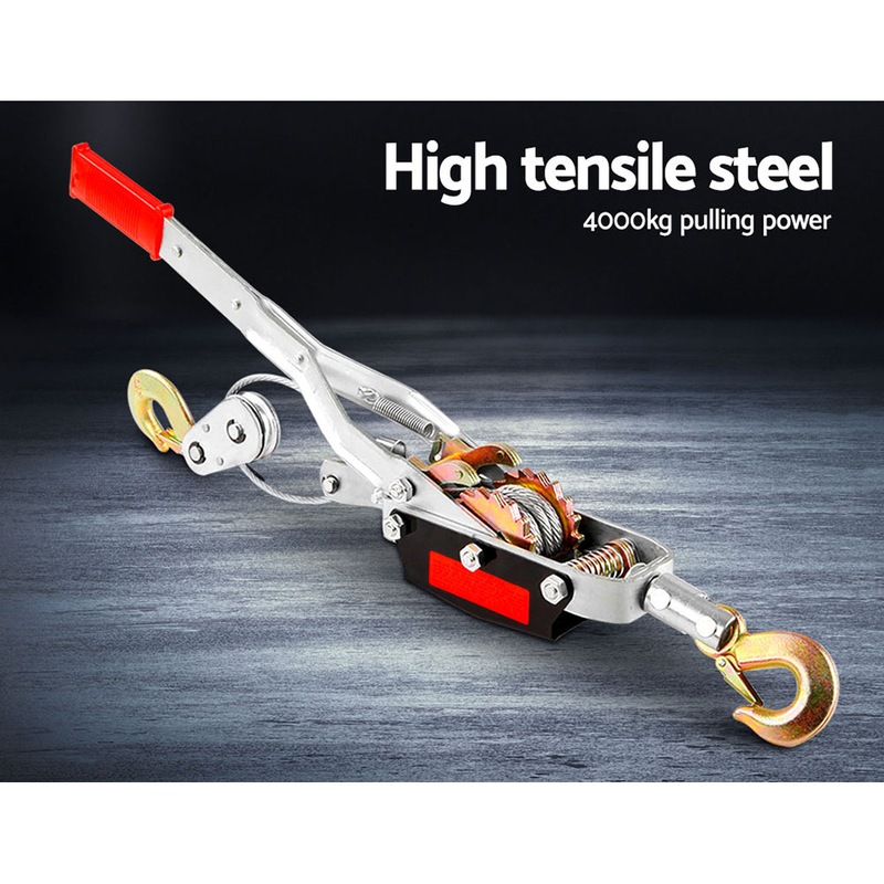 4 Ton Hand Winch Puller Hooks 4x4 4WD Trailer Truck Comealong Hoist