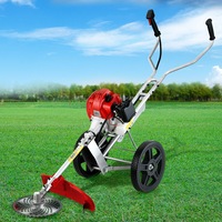 2 Stroke Giantz 62cc Petrol Brush Cutter Whipper Saw Trimmer 3-in-1 Wheel