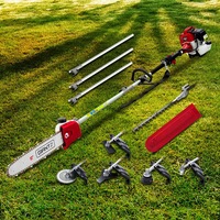 12" Bar Giantz 62CC Pole Chainsaw Hedge Trimmer Brush Cutter Whipper Saw Snipper 7-in-1 MultiTool Saw