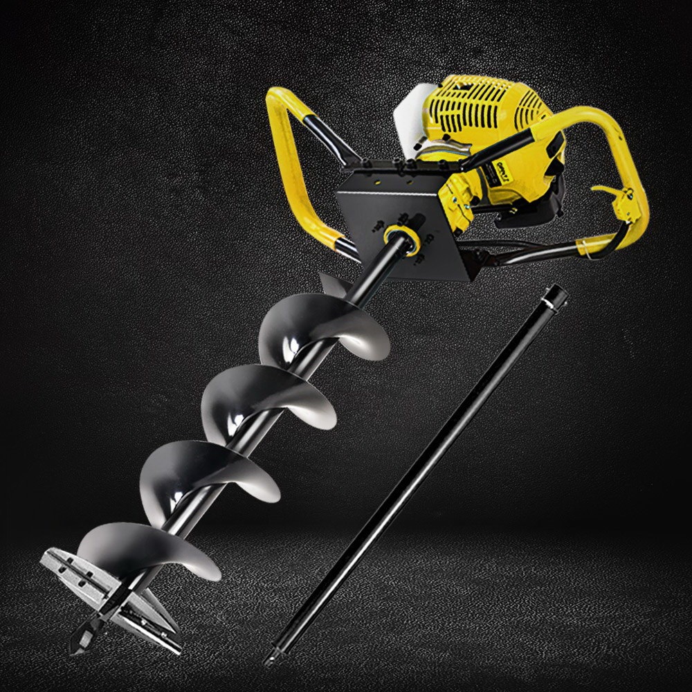 200mm Giantz 80CC Post Hole Digger Petrol Drill Auger Extension Bits Australia