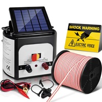 400M Poly Tape 8KM Electric Fence Energiser Giantz Solar Powered Insulator