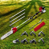 12" Bar Giantz 62CC Pole Chainsaw Hedge Trimmer Brush Cutter Whipper Snipper 9-in-1 MultiTool Saw
