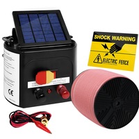 1200M Poly Tape 3KM Electric Fence Energiser Giantz Solar Powered