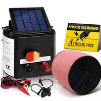 2000M Poly Tape 5KM Electric Fence Energiser Giantz Solar Powered