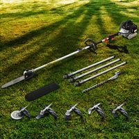 12" Bar Giantz 62CC Pole Chainsaw Hedge Trimmer Brush Cutter Whipper 5.6m Long Reach 7-in-1 Black Saw