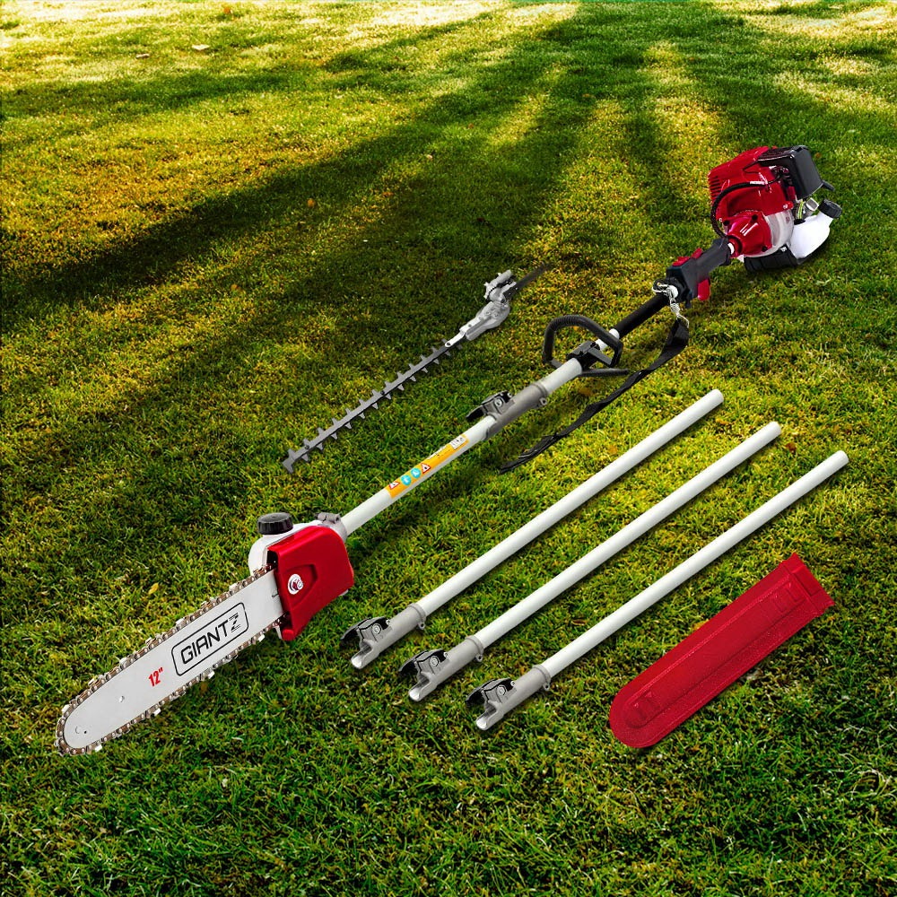 12" Bar Giantz 40CC Pole Chainsaw Hedge Trimmer Chain Saw 4 Stroke 4.3m
