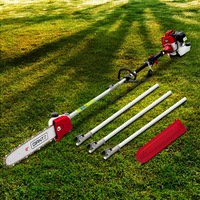 12" Bar Giantz 62CC Pole Chainsaw Chain Saw Petrol 4.3m Long Reach Red
