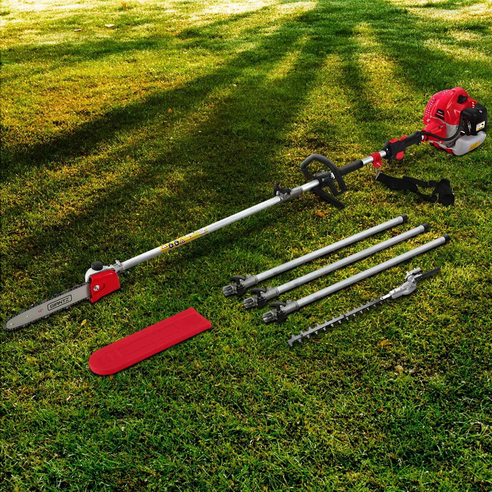 12inch Bar Giantz 62CC Pole Chainsaw Hedge Trimmer Chain Saw 5.6m Long Reach