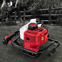 92CC Giantz Post Hole Digger Motor Only Petrol Engine Red