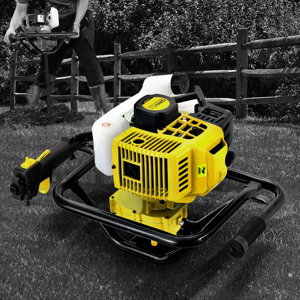 92CC Giantz Post Hole Digger Motor Only Petrol Engine Yellow Australia