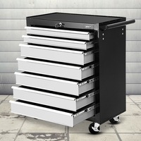7 Drawer Giantz Tool Cabinet Trolley Toolbox Storage Garage Grey