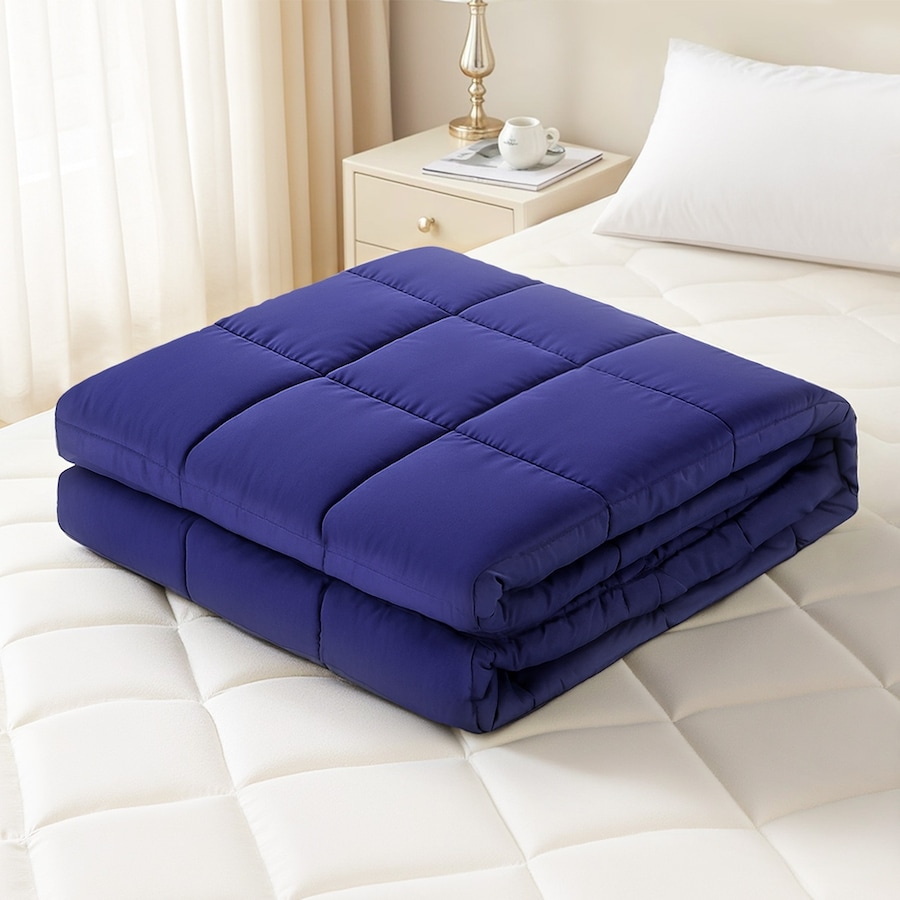 Giselle 9KG Adults Size Anti Anxiety Weighted Blanket Gravity Blankets Royal Blue