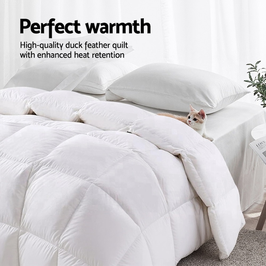 Giselle Bedding 700GSM Duck Down Feather Quilt Duvet Doona Winter Blanket Double
