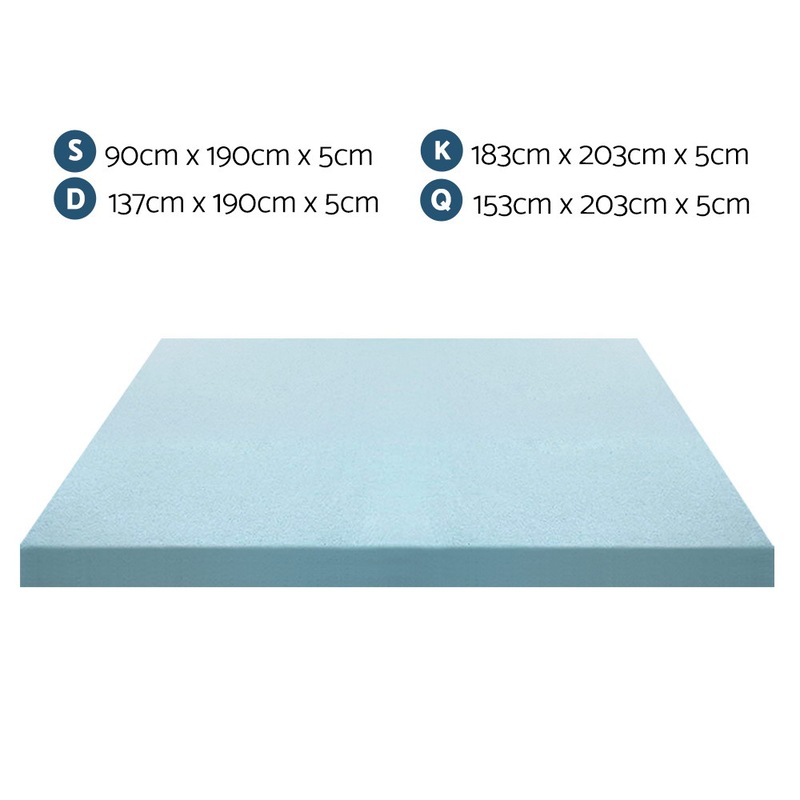 Buy Giselle Memory Foam Mattress Topper 5cm MyDeal