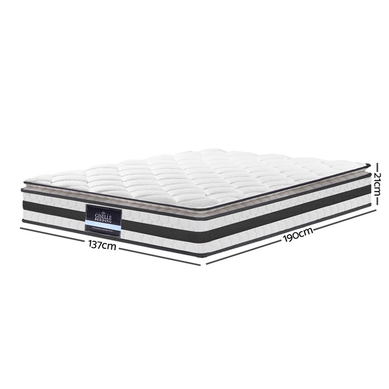 Buy Giselle Bedding DOUBLE Mattress Pillow Top Bed Size Bonnell Spring