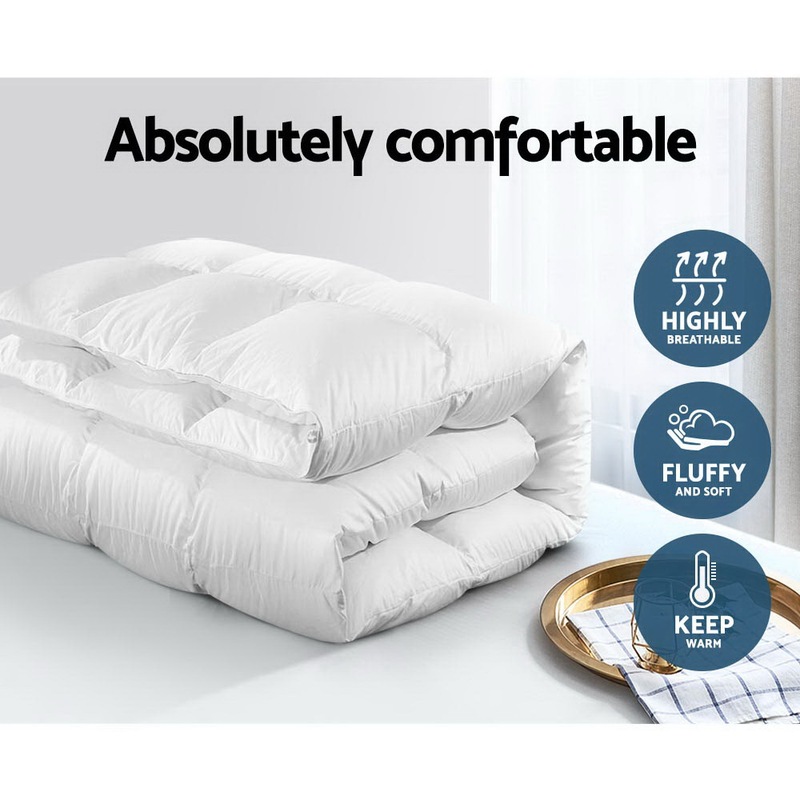 Buy Giselle Duck Quilt Down Feather 700GSM Queen King Super King MyDeal