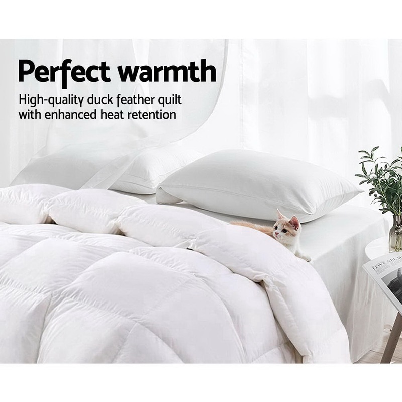 Buy Giselle Duck Quilt Down Feather 700GSM Queen King Super King MyDeal