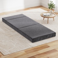 3-Fold Giselle Foldable Mattress Single Grey Folding Mattresses Bed Mat